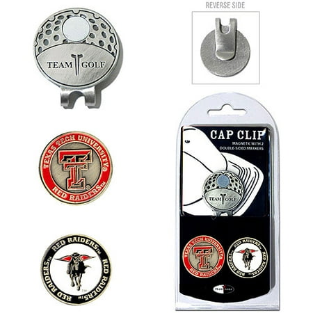 Team Golf NCAA Texas Tech Cap Clip With 2 Golf Ball Markers