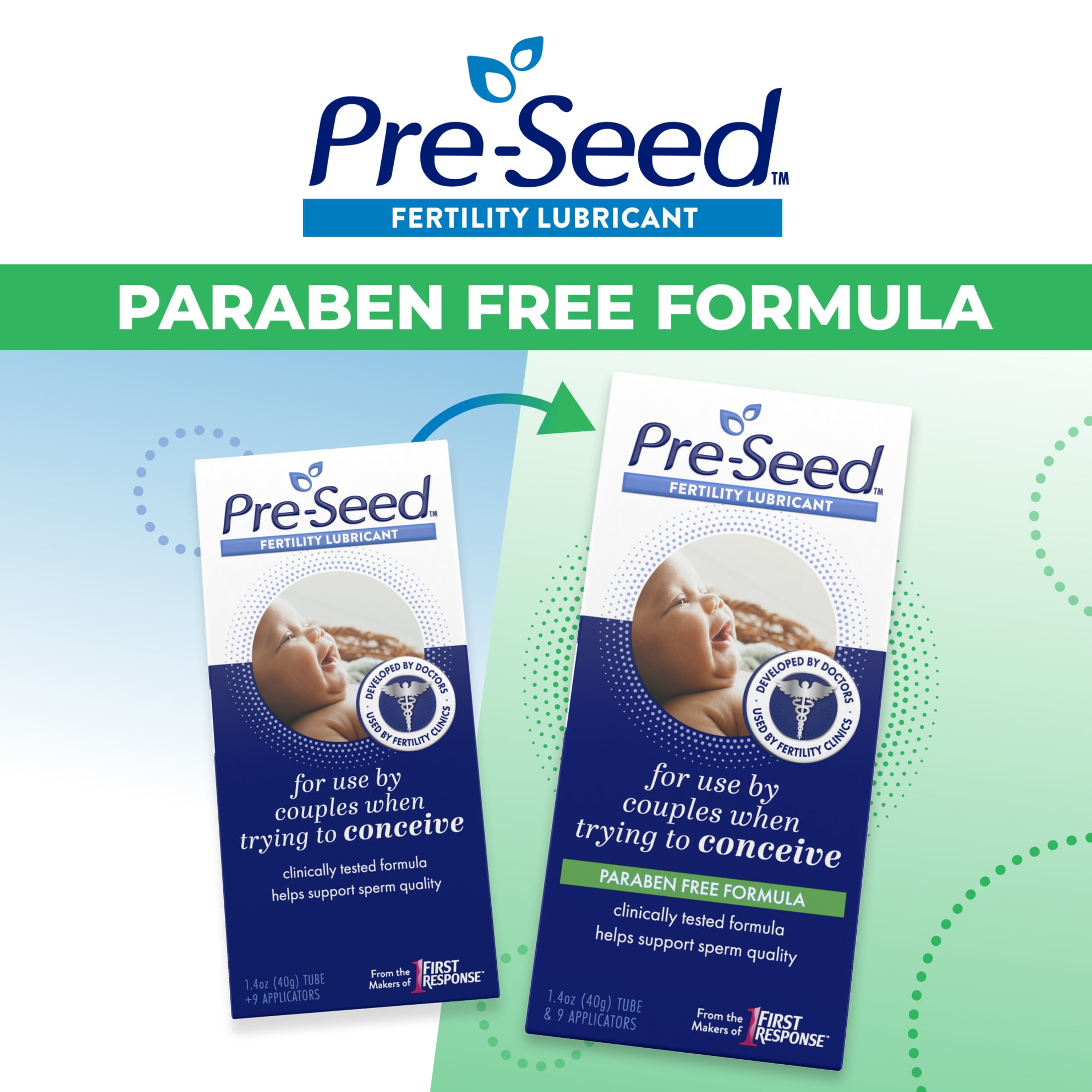 5 pack) Pre-Seed Fertility Lubricant, for Use by Couples Trying to  Conceive, with 9 Applicators, 1.4 oz Tube