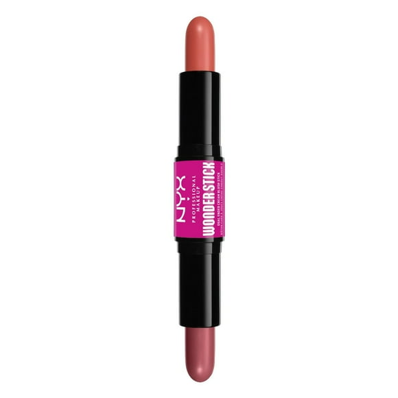 NYX PROFESSIONAL MAKEUP, Fards à joues Wonder, Duo fards à joues crème, Infusé d'Acide Hyaluronique - LIGHT PEACH AND BABY PINK