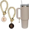thumbnail image 1 of Walkfairy Letter Charm Accessories for Cup 2PCS Initial Name ID Personalized Handle Charm for Tumbler, 1 of 11