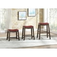 thumbnail image 6 of Pemberly Row Faux Leather Bar Stool Chair in Red With Saddle Seat & Footrest, 6 of 7