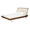 Desert Fields Modern Boho Solid Wood Platform Queen Bed, Caramel