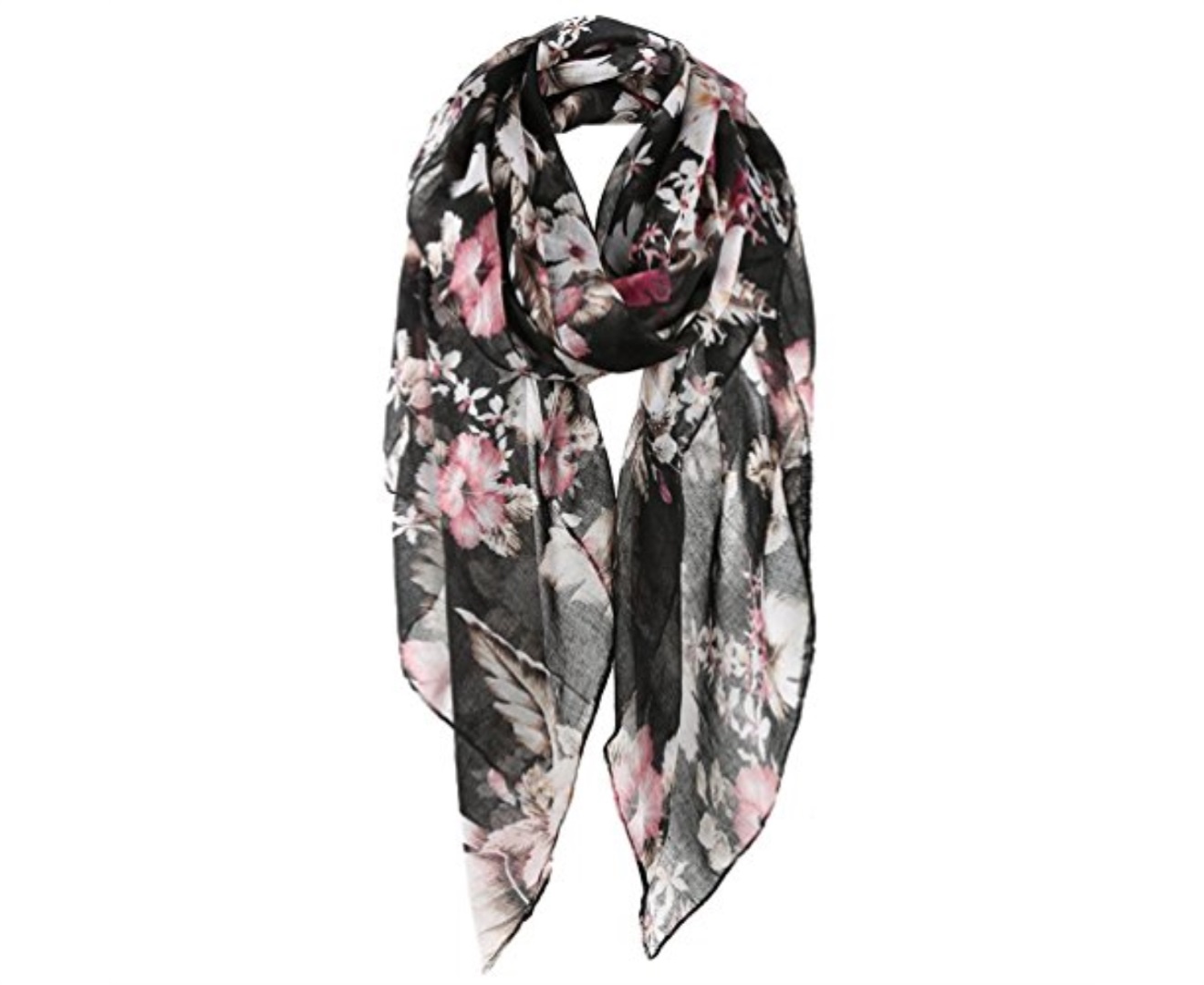 Docila Womens Pretty Shawl Flowerlet Print Outing Wrap Scarf