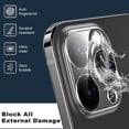 thumbnail image 3 of KIQ 2 Pack CLEAR Tempered Glass Screen Protector Cover for the Rear / Back Camera Lens Compatible with Google Pixel 8a, 3 of 5