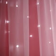 thumbnail image 3 of Blackout Curtains, Romance Double-Deck Cloth Thermal Insulated Panels Floor-Standing Curtain Star Hollow Curtain Drape for Living Room, Bedroom, Perforated, 39.37"x78.76"(Pink), 3 of 8