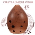 thumbnail image 5 of Chinese Flute Xun Instrument Ceramic Ocarina Ancient Xun Instrument 8 Hole Ceramic Ocarina Musical Instruments With Cleaning Cloth For Kids Children Beginner, 5 of 5