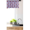 thumbnail image 2 of Ambesonne Nautical Window Valance, Anchors on Stroke Stripes, 42" x 12", Vermilion Violet Blue, 2 of 2