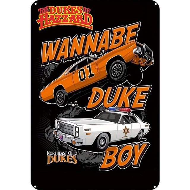 Placa Metal Vintage Dukes Hazzard Barra Pintura Hierro Rectangular 20x30cm