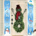 thumbnail image 2 of Bearachild 1 par de carteles navideños, letrero de porche de Navidad, cartel de puerta de Navidad de tela Oxford, decoración de fiesta para colgar en la Kits de decoración para fiestas mi Bearachild HA000240-05B, 2 of 6