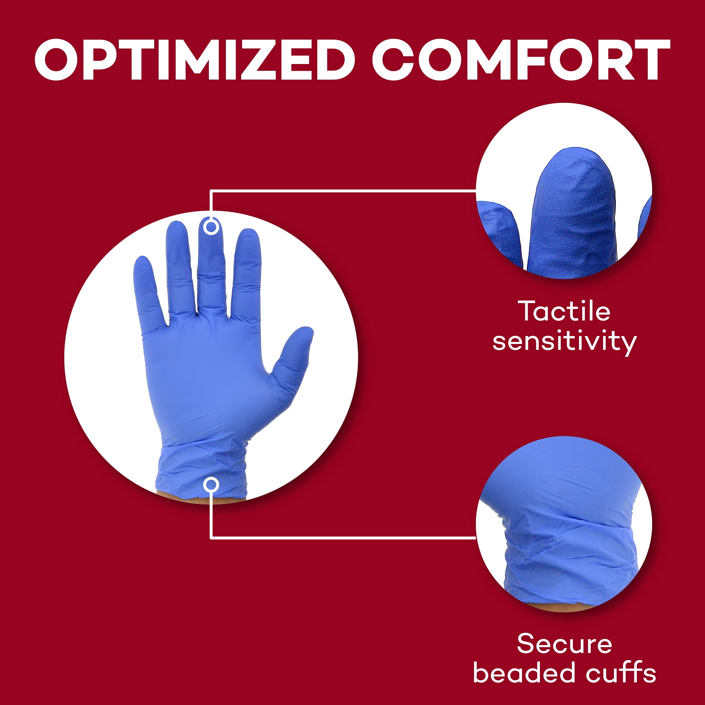 Dealmed Disposable Nitrile Exam Gloves for Hospitals, Law Enforcement, First Aid, Large (2000/Case)