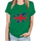 thumbnail image 1 of Fiudx Liquidación de Ahorros de Verano Tops con Estampado de Moda para Mujer, Blusa de Manga Corta, Camisetas Divertidas con Cuello Redondo, 1 of 4