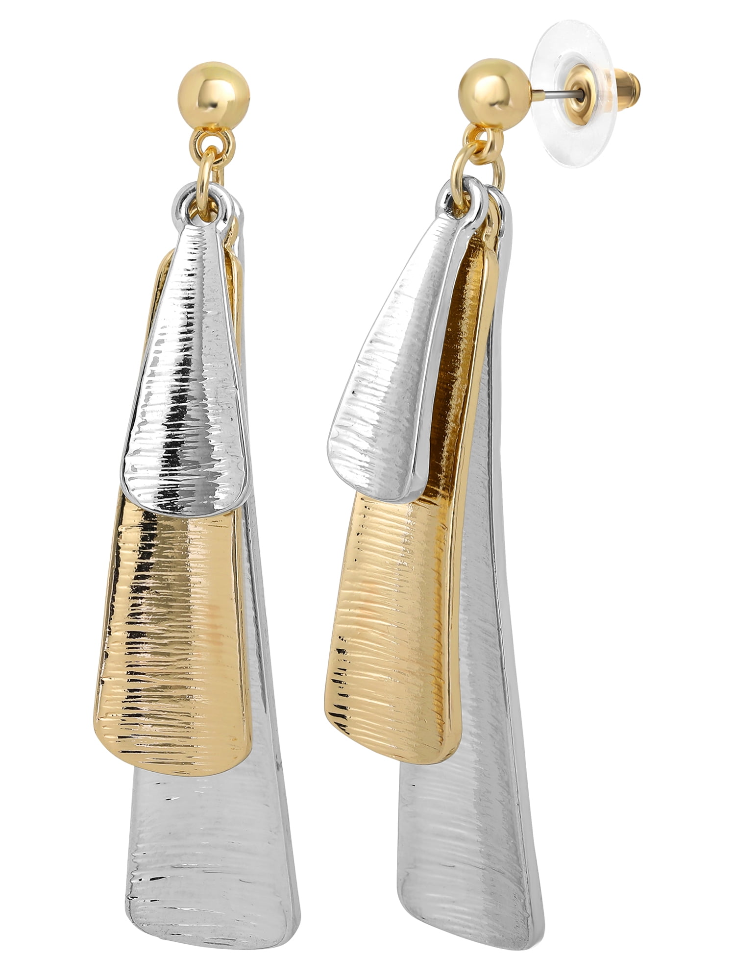 Jessica Simpson Women's Two-Tone Dangle Earrings - Gold & Silver