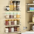 thumbnail image 5 of ROFAY Wall Mount Spice Rack Organizer, 4 Shelves, Screw/Adhesive Hanging, Kitchen Pantry Seasoning Shelf, Silver, 5 of 6