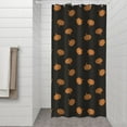 thumbnail image 2 of Black Fall Pumpkin Pattern Shower Curtain 36"x72" ,Bathroom Decorative Shower Curtains Set with 12 Hooks,Modern Waterproof Washable Shower Curtain, 2 of 6
