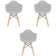 thumbnail image 3 of Juego de tres sillas Eames con descansabrazo para Niños y Niñas (GRIS), 3 of 4