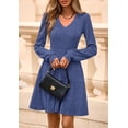 thumbnail image 4 of Vestido Suéter PRETTYGARDEN 2025 Azul Manga Larga XL, 4 of 8