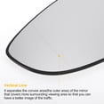 thumbnail image 4 of Reemplazo de vidrio de espejo retrovisor asférico calefaccionado del lado del conductor izquierdo de Unique Bargains para Ford Fiesta 2008-2017, 4 of 6