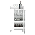 thumbnail image 3 of Modern Bar Cart, 2 Shelf, Glass Door & For Functional Home Cart With , Shelf And, 3 of 4