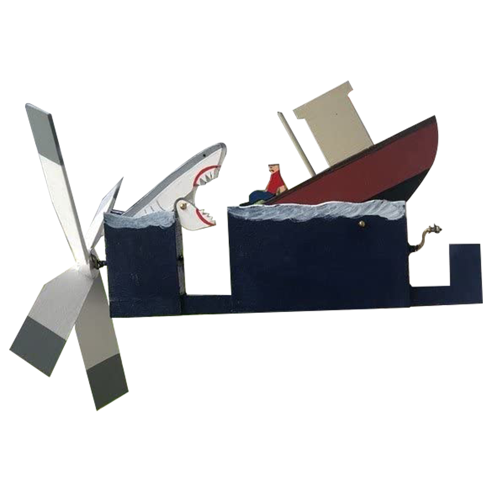 Yard Wind Spinners Art Decoration Jaws Whirligig Windmill Outdoor Yard Decor Shark Windmill