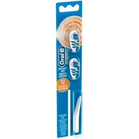 Replacement Cleaning Head - Oral-B Complete Deep Clean Battery Powered Toothbrush Replacement Brush Heads, 2 Count