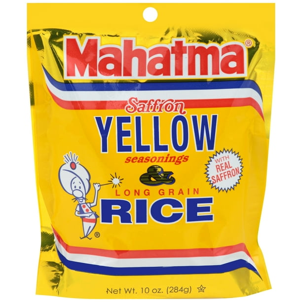 Mahatma Mixes Saffron Yellow Seasonings and Long Grain Rice, 10Ounce Bag