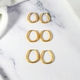thumbnail image 3 of JeenMata 3 Pares de Aros Minimalistas Ovalados Joyería para Uso Diario, Juego de Aros Asequibles para Mujeres, 3 of 5