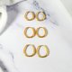 thumbnail image 3 of JeenMata 3 Pares de Aros Minimalistas Ovalados Joyería para Uso Diario, Juego de Aros Asequibles para Mujeres, 3 of 5