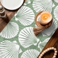thumbnail image 3 of Table Runners 36 Inches Long Dress Scarves, Sage Green Scallop Coastal Farmhouse Kitchen/Dining Table Decor Table Runner, Short Coffee Tablerunners, Summer Beach Nautical 13x36 Inch, 3 of 9