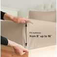 thumbnail image 4 of CGK Linens 4-Piece Ultra Soft & Comfy Hotel Luxury Sheet Set - King Size Cooling Bed Sheet Fits 8"-16" Mattresses, Wheat, 4 of 7