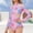 S10-Hot Pink, variant on Ulitacool 7-8 Years Swimwear For Girl Long Sleeve Zipper Swimsuit Summer Floral Print Bathing For Kids Round Neck One Piece Swimsuit Leisure Beach Wear Pink