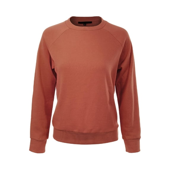 MixMatchy Women's Soft and Comfy Basic Pullover Crewneck Fleece Sweatshirt