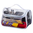 thumbnail image 1 of Bolsa de aseo de gran capacidad, bolsa de maquillaje transparente portátil, bolsa de cosméticos con asa superior, 1 of 8