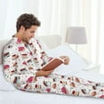 thumbnail image 6 of Pofeuu Birthday Cake Print Men's Long Sleeve Pajama Set Pijamas Para Hombres Pijamas Para Hombres Mens Pajamas Set-X-Large, 6 of 7
