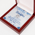 thumbnail image 5 of Lucky Horseshoe Necklace with Always Be Loved Message Card from Dad – White Gold Finish with CZ Crystals, 5 of 18