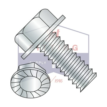 

1/4-20 x 1/2 Machine Screws | Unslotted | Hex Washers Head | Steel | Zinc | Serrated (Quantity: 3000)