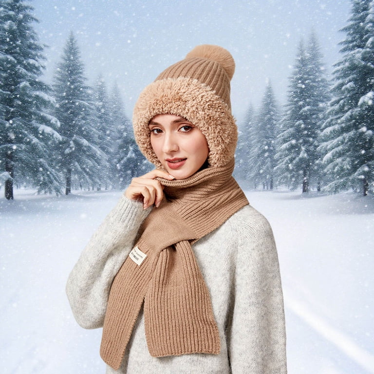 Women Fashion Knit Beanie - Plush Lined Hat For Cold Weather  display picture 1