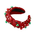 thumbnail image 3 of Christmas Headband for Women Festive Wide Turban Style Hair Accessories for Holiday Celebrations and Seasonal Decorations, 3 of 5