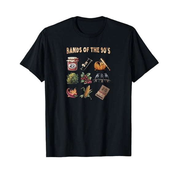 Vintage Style Design Popular Music Bands of The 90's Band T-Shirt