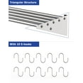 thumbnail image 4 of RIEDHOFF Metal Kitchen Rack for Storage and Organization, [NSF Certified] 12" x 24" Stainless Steel Wall Mount Shelf with 10 S Hooks for Hanging Pots, Pans, Cookware in Home and Restaurant, 4 of 6