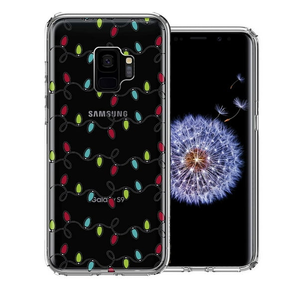 MUNDAZE For Samsung Galaxy S9 Vintage Christmas Lights Design Double Layer Phone Case Cover