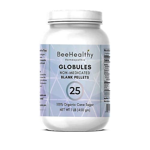 Glóbulos homeopáticos Warsan 25 de 450 g de azúcar de caña orgánica