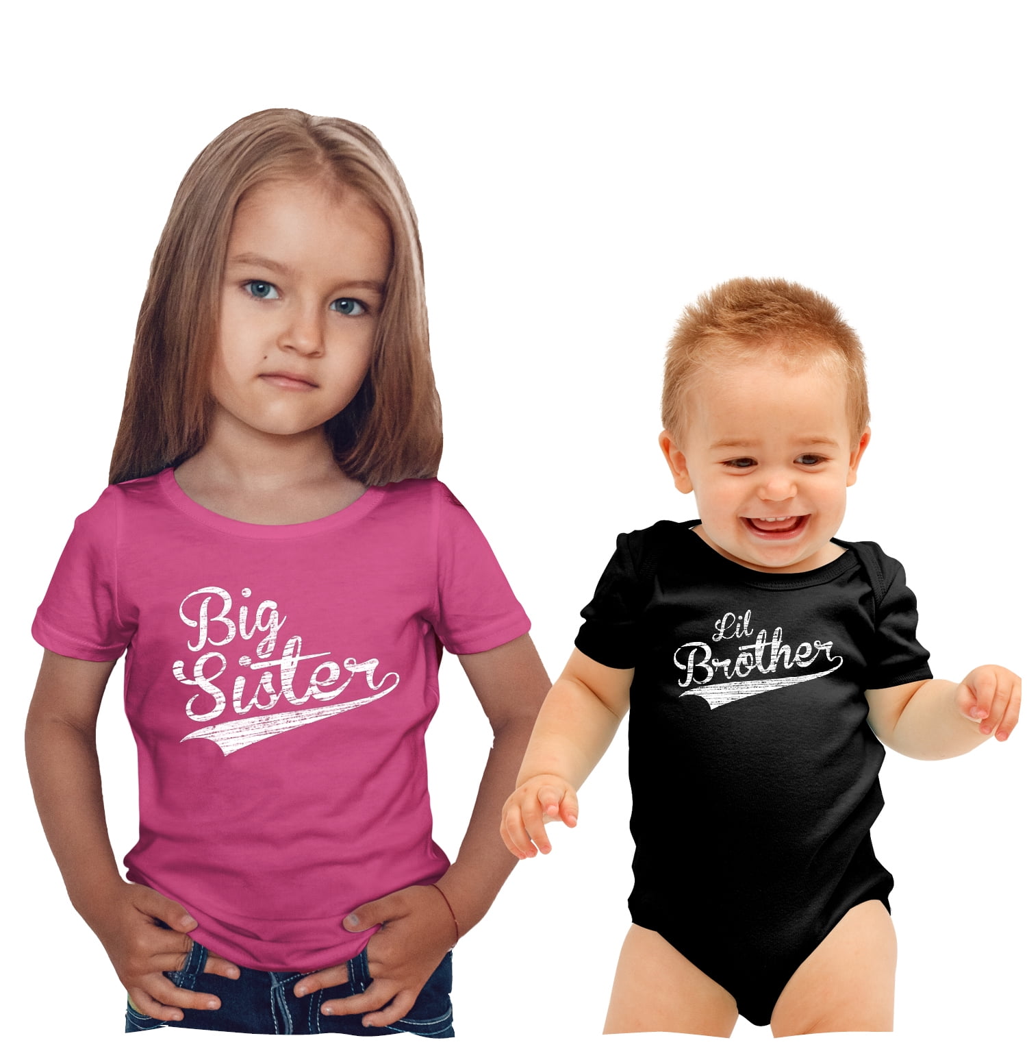 Big Sister Little Brother Outfit Matching Shirts Sets Baby Newborn Outfits Shirt 