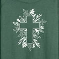 thumbnail image 3 of Instant Message - Foliage Cross - Women's Lightweight French Terry Long Sleeve Shirt, 3 of 6