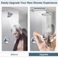 thumbnail image 4 of Bright Showers Cabezal De Ducha Tipo Lluvia Cabezal De Ducha Tipo Cascada De Alta Presión De 9 Pulgadas Con Ángulo Ajustable Y Boquillas De Silicona Antiobstrucción Ducha Fija Para Baño De Lujo Cromo, 4 of 5
