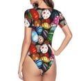 thumbnail image 4 of Naloa Easter Egg Women's Short-Sleeved Onesie, One-Piece Swimsuit for Parties, dates, clubs - Large, 4 of 9