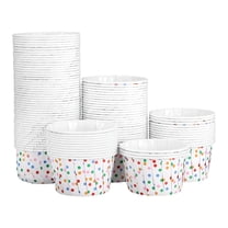 ACDANC 100pcs Polka Dot Paper Treat Cups Disposable Dessert Bowls for Sundae Cake Ice Cream