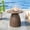 Dark-Brown, variant on Round Metal Outdoor Patio Side Table, Steel Accent End Table for Garden Yard Balcony Deck, Blue