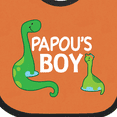 thumbnail image 4 of Inktastic Papou's Boy Grandson Dinosaur Boys Baby Bib, 4 of 4