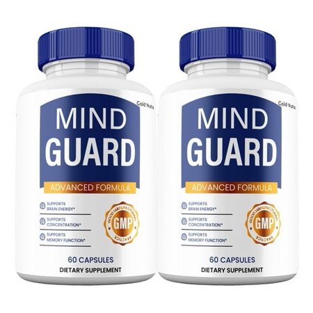 Mind Guard Capsules Maximum Strength All Natural Focus and Clarity MindGuard Supplement for Brain Health& Cognitive Support (2 Pack)