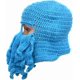thumbnail image 3 of chapeau De Ski Unisexe Lgant En Tricot Pieuvre Coupe-vent, Masque De Ski, Casquette Garde Le Visage Au Chaud Bleu, 3 of 5
